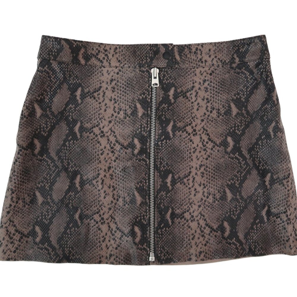 ALL SAINTS Lena Oba snake print leather skirt US 8 UK 12 EU 40 - Picture 2 of 7